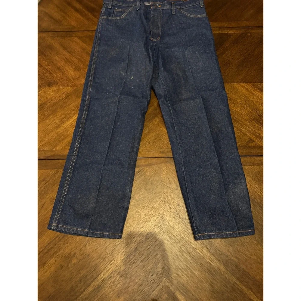 Mens‎ Dickies Vintage Dark Wash Straight Leg Denim Jeans Indigo Blue 36x29 |k1